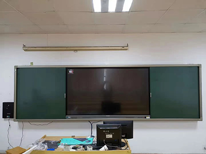 Horizontal Sliding Green Blackboard 