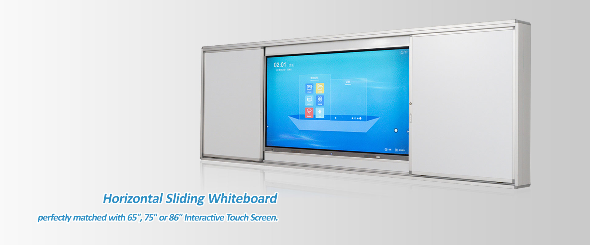 TY11 Horizontal Sliding Whiteboard