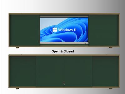 frameless sliding green blackboard